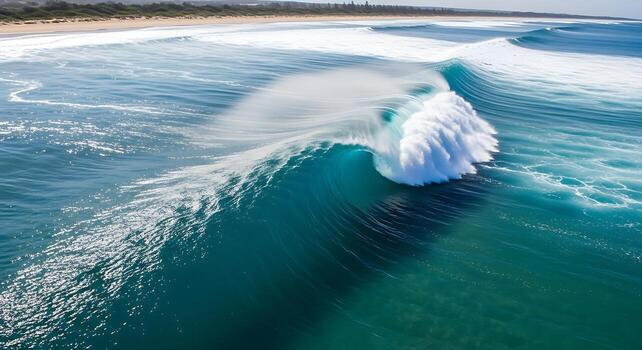 Aerial Drone Photography Of Ocean Waves And Surf Line.jpeg photo