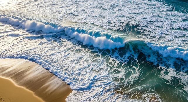 Drone Seascape With Aerial View Of Ocean Waves.jpeg photo