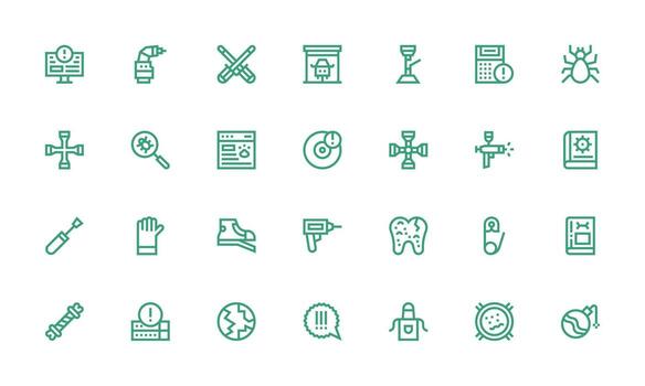 28 Icons for Repair in Bold Line Format Well-Structured Icons for Creative Use vector