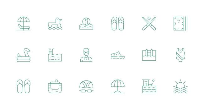 18 Minimal Line Vectors for Pool Theme Icons Built for Visual Consistency Pack