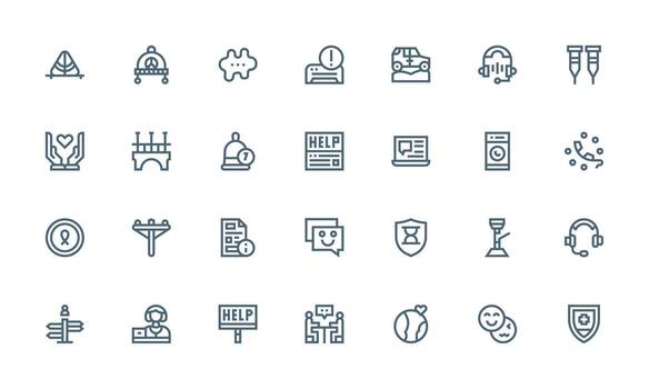 Bold Line Icons from Support Set with 28 Vectors Essential Icon Set for Teams