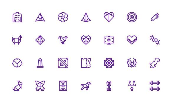 negrita línea íconos desde forma conjunto con 28 vectores tablero icono serie