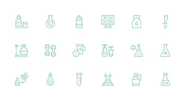 18 Minimal Line Vectors for Flask Theme Basic Icon Series