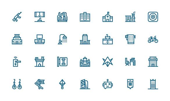 moderno icono conjunto con 28 negrita línea gráficos de múltiples fines icono paquete para plantillas vector