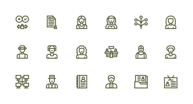 18 Icons for Client in Strong Stroke Line Format Detailed Icon Collection for Design Systems vector