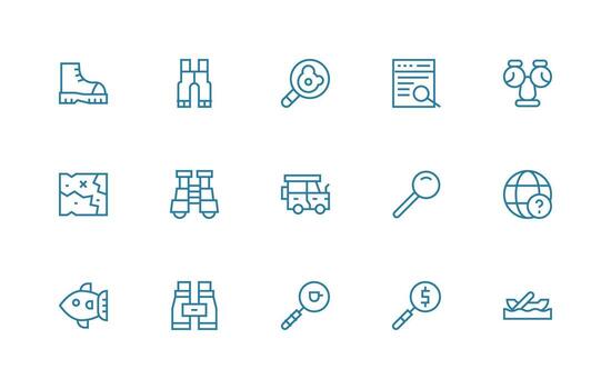 Explore Design Icons featuring 15 in Regular Line Style Customizable Icon Series for Mobile Screens vector