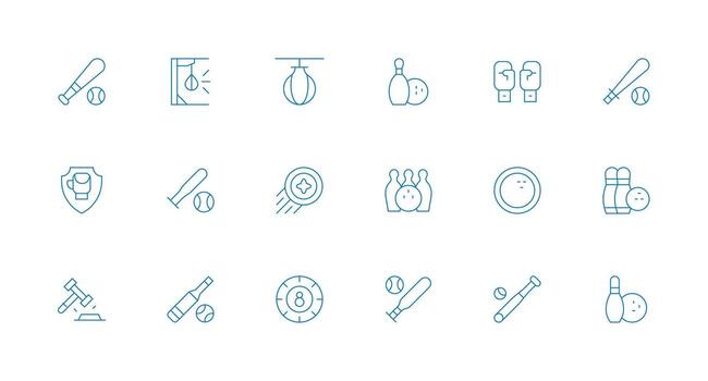Minimal Line Style Strike Icons with 18 Vectors Reliable Icons for All Interfaces