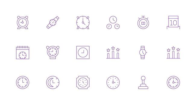 Second including 18 Minimal Line Illustrations Minimal Icon Set for Interface Projects vector