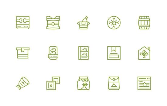 Regular Line Icons from Preservation Set with 15 Vectors Versatile Icon Collection for Designers