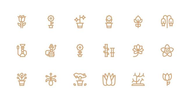 Stem Visual Pack containing 18 Strong Stroke Line Icons Neatly Designed Icons for Web Platforms vector