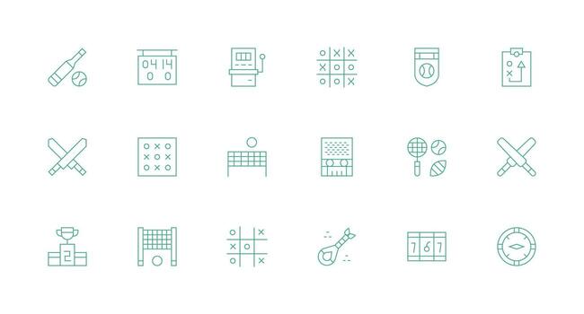 Lose Visual Pack containing 18 Minimal Line Icons Neat Icon Set vector