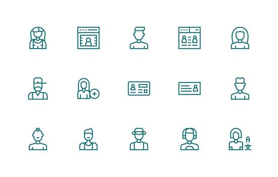 Subscriber featuring 15 Icons in Regular Line Design Editable Icon Collection vector