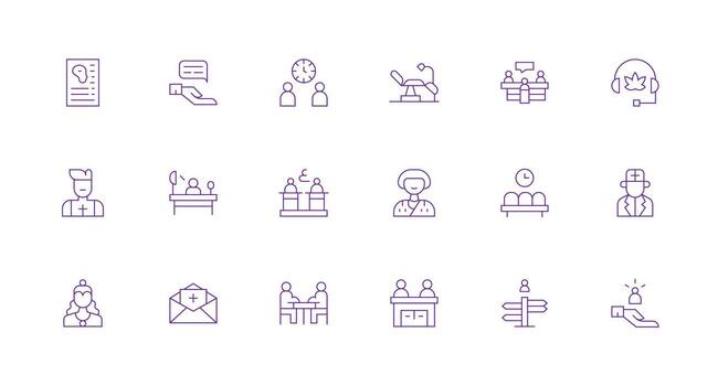 18 Icons for Consultation in Minimal Line Format Multi-Style Icons for Creative Projects vector