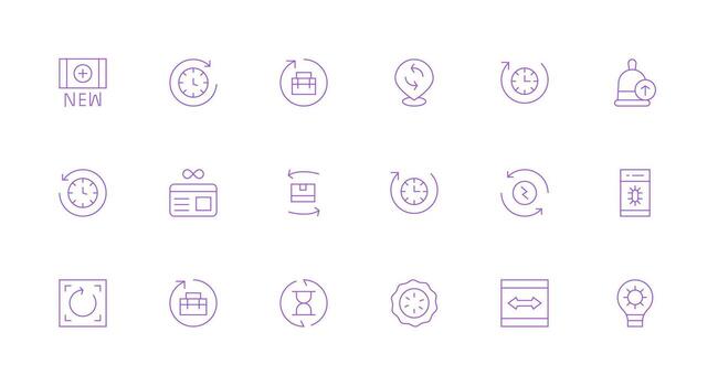 actualizar presentando 18 íconos en mínimo línea diseño todas dispositivo compatible icono conjunto vector
