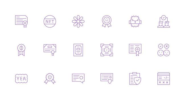 18 Minimal Line Vectors for Validation Theme Style Icon Set