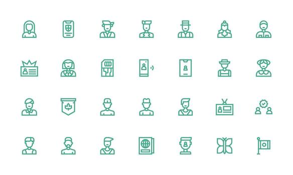 28 Bold Line Icons for Identity Graphics Balanced Icon Set for Functional Design vector
