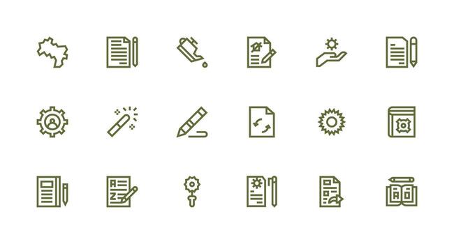Change Design Icons featuring 18 in Strong Stroke Line Style Icon Pack for UI vector