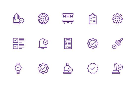 Regular Line Icons from Done Set with 15 Vectors Design Ready Icon Set for Teams