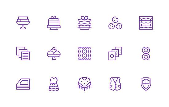 en capas presentando 15 íconos en regular línea diseño básico icono serie vector