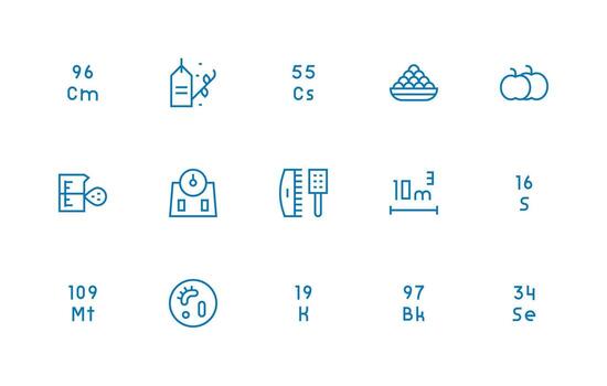 Quantity Icon Set with 15 Regular Line Graphics UI and UX Focused Icon Collection vector