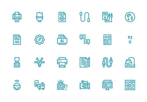 salida icono conjunto con 24 grueso línea línea gráficos lleno icono biblioteca para ui diseñadores vector