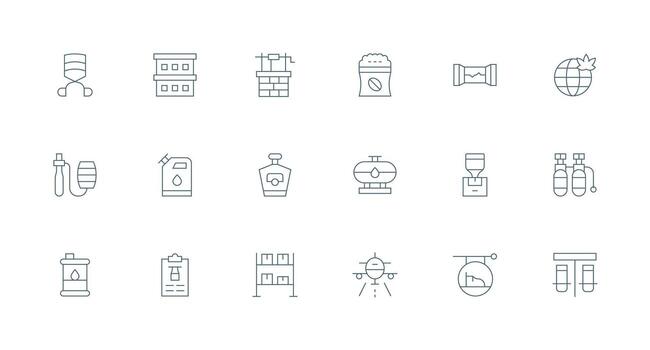 suministro conjunto con 18 mínimo línea íconos equilibrado icono conjunto para funcional diseño vector