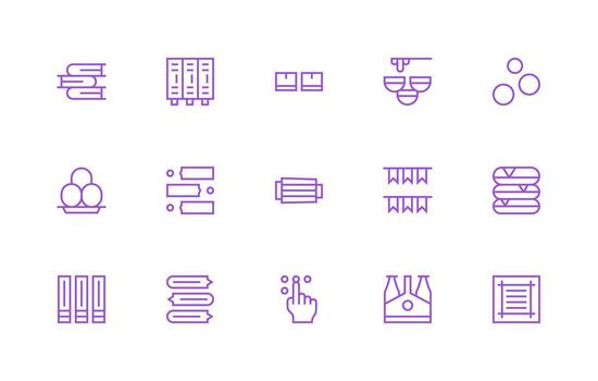 Multiple Design Icons featuring 15 in Regular Line Style User Interface Icons for Digital Products vector