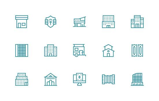 Regular Line Icons from Windows Set with 15 Vectors Minimal Icon Pack