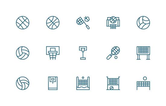 15 Regular Line Icons for Net Graphics Functional Icon Series vector