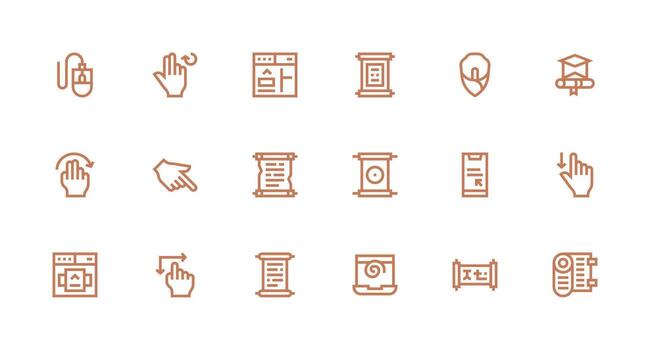 fuerte carrera línea íconos desde Desplazarse conjunto con 18 vectores compacto icono paquete