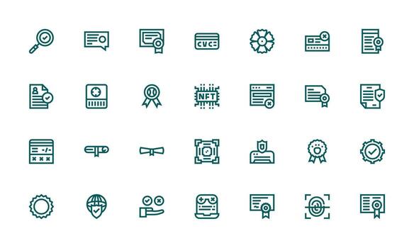 28 Bold Line Style Icons from Validation Collection Interface Icon Collection for Daily Projects vector