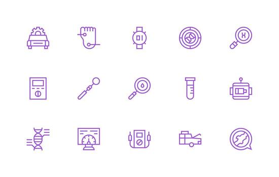 Regular Line Icons from Diagnostics Set with 15 Vectors Icon Pack for UI