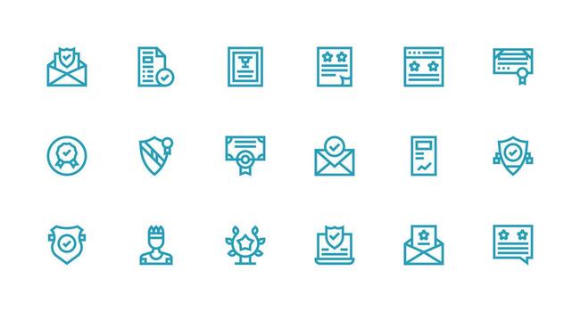Strong Stroke Line Icons from Verified Set with 18 Vectors Scalable Icons for All Themes