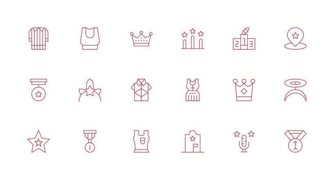 Top Design Icons featuring 18 in Minimal Line Style Scalable Icons for Cross-Platform Interfaces vector