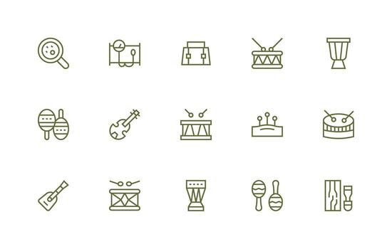 15 Regular Line Style Icons from Instrumentation Collection Interface Icon Collection for Daily Projects vector