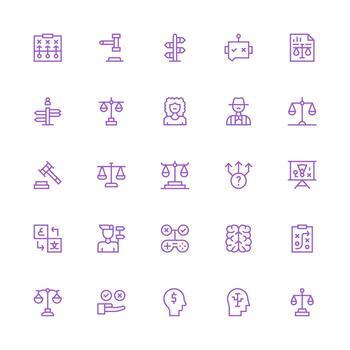 medio carrera contorno íconos desde decisión conjunto con 25 vectores píxel Perfecto íconos para moderno aplicaciones