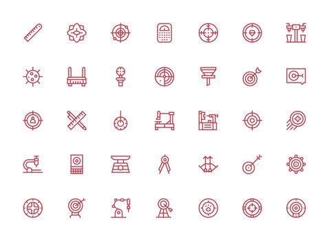 Regular Clean Line Icons from Precision Set with 35 Vectors Icon Pack for UI