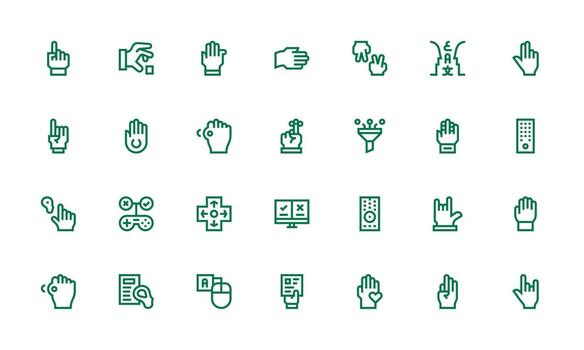 Seleccione incluso 28 negrita línea ilustraciones sencillo íconos para interfaz y wireframes vector