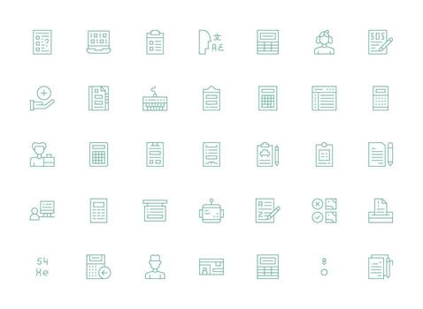 35 Light Line Style Icons from Data Entry Collection Neatly Designed Icons for Web Platforms vector
