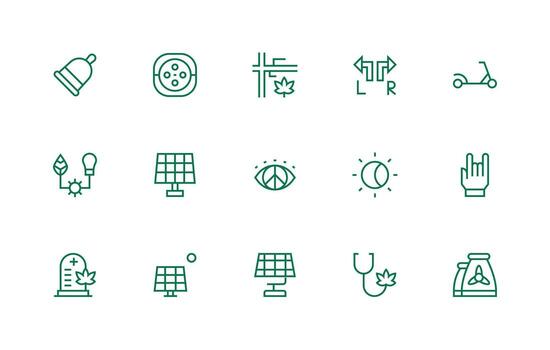 15 Icons for Alternative in Regular Line Format Multi-Style Icons for Creative Projects vector