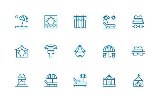 15 Regular Line Vectors for Shade Theme Icon Set