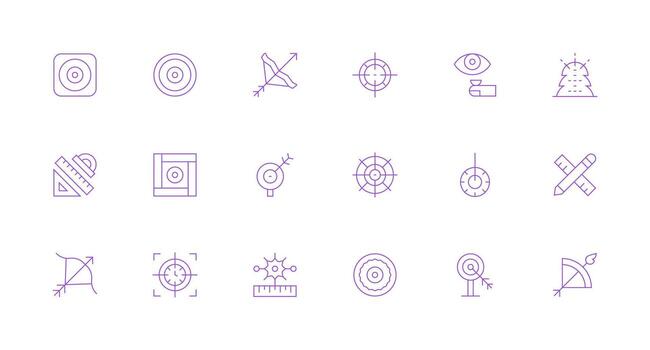 exactitud visual paquete conteniendo 18 mínimo línea íconos multi-estilo íconos para creativo proyectos vector