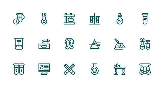 18 fuerte carrera línea íconos para experimentar gráficos escalable íconos para multiplataforma interfaces vector