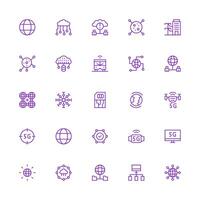 25 medio carrera contorno estilo íconos desde conectividad colección digital producto íconos para rápido entrega vector