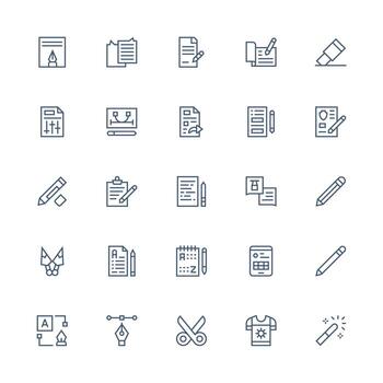 25 medio carrera contorno íconos para editar gráficos limpiar icono colección para web utilizar vector