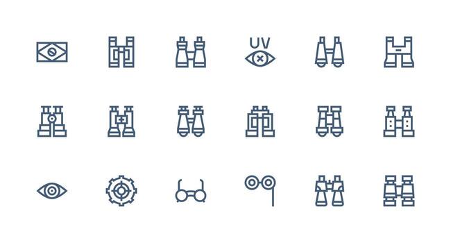18 Strong Stroke Line Vectors for Sight Theme Scalable Icons for All Themes