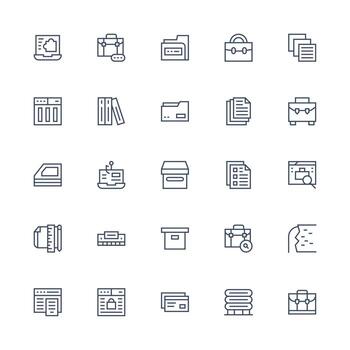 25 medio carrera contorno estilo íconos desde archivos colección bien estructurado íconos para creativo utilizar vector