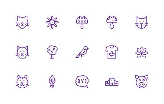 icono gráfico diseño íconos presentando 15 en regular línea estilo rápido acceso íconos para ui desarrollo vector