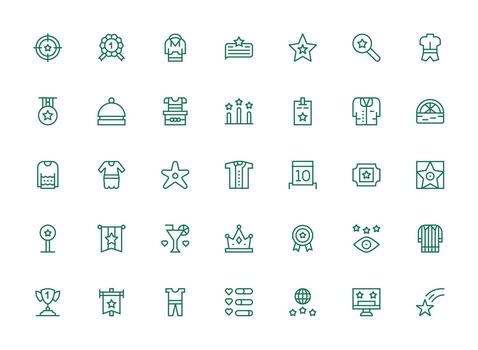 Top Icon Collection with 35 Regular Clean Line Designs Icons Built for Visual Consistency Pack vector