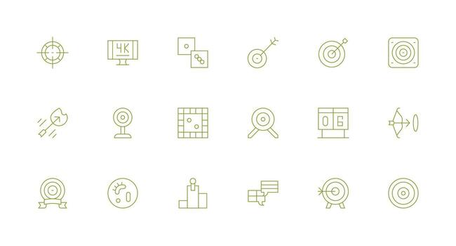 18 mínimo línea íconos para resultado gráficos diseño icono colección vector